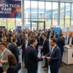 Job seekers networking with employers at Munich Tech Job Fair Autumn 2026 in Sirius Business Park